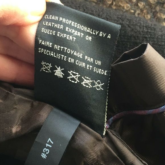 Cole Haan Women Brown Tweed Wool Cashmere Mohair Jacket Goat Suede Trim - Size 6 - Picture 6 of 11